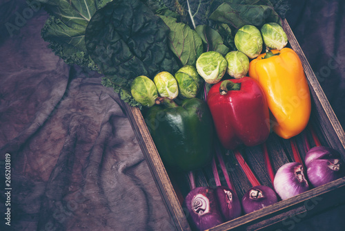Various colorful vegetables...