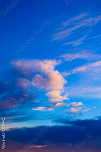 Abstract blue sky blurred background. Fantasy or science fiction concept. Galaxy and space design