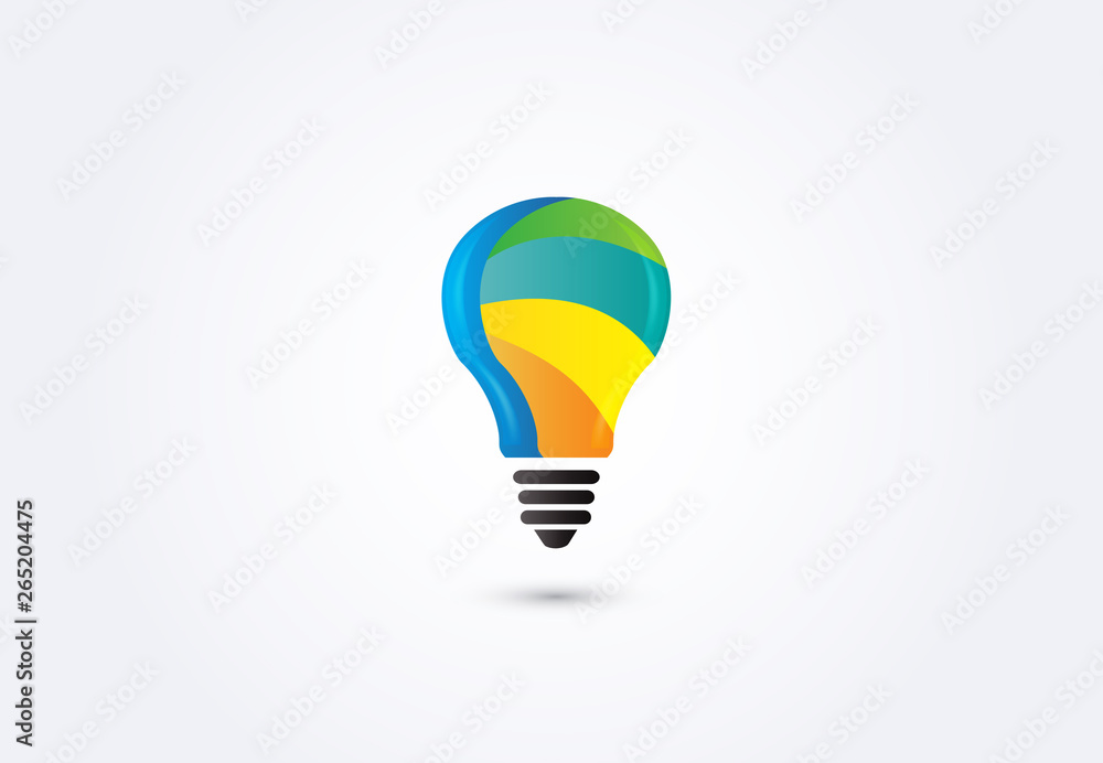 Obraz premium Bulb light idea logo.