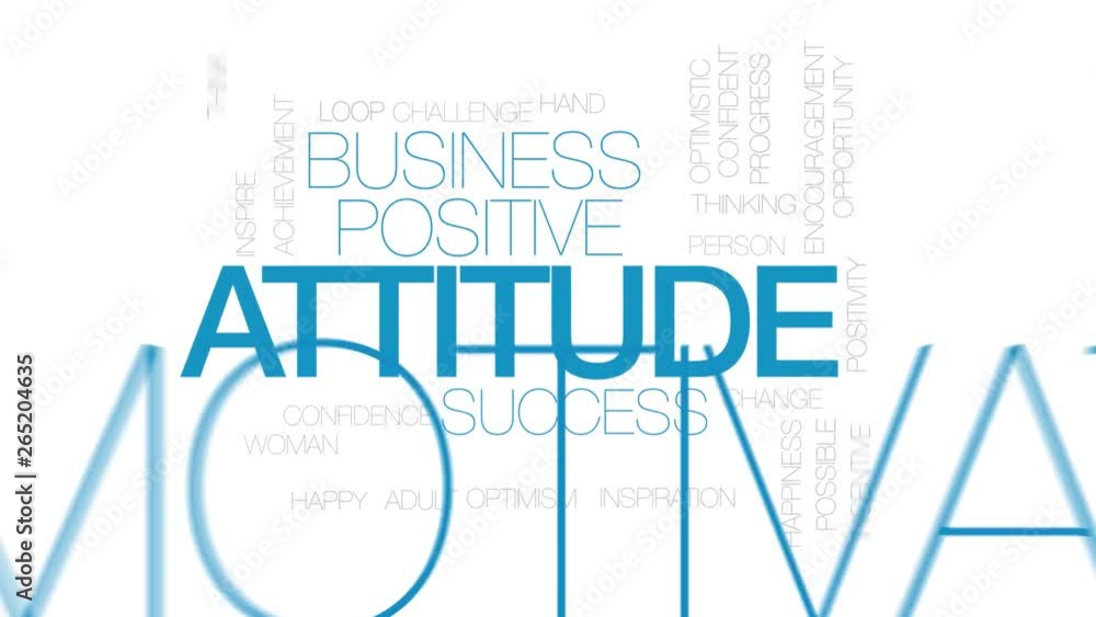 Attitude animated word cloud. Kinetic typography. Attitude animated word cloud. Kinetic typography.