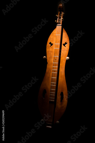 Mountain Dulcimer on Black Background photo