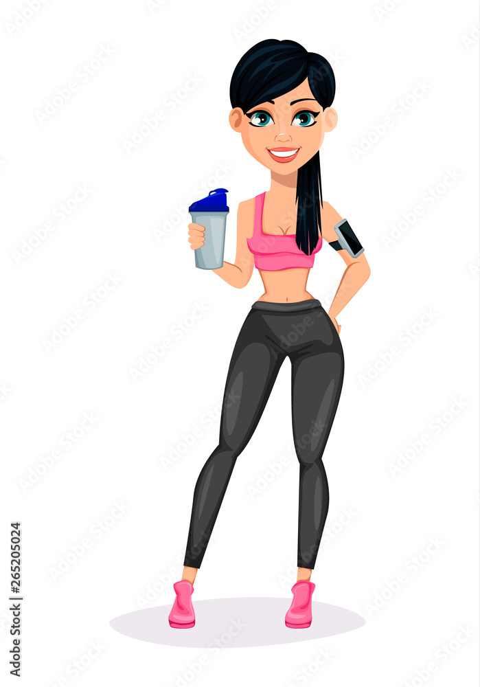 Pretty sporty lady, attractive fitness woman Pretty sporty lady, attractive fitness woman