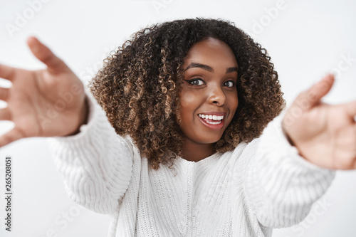 Φωτογραφία Close-up shot of woman waiting for friend to come into her arms tilting head que