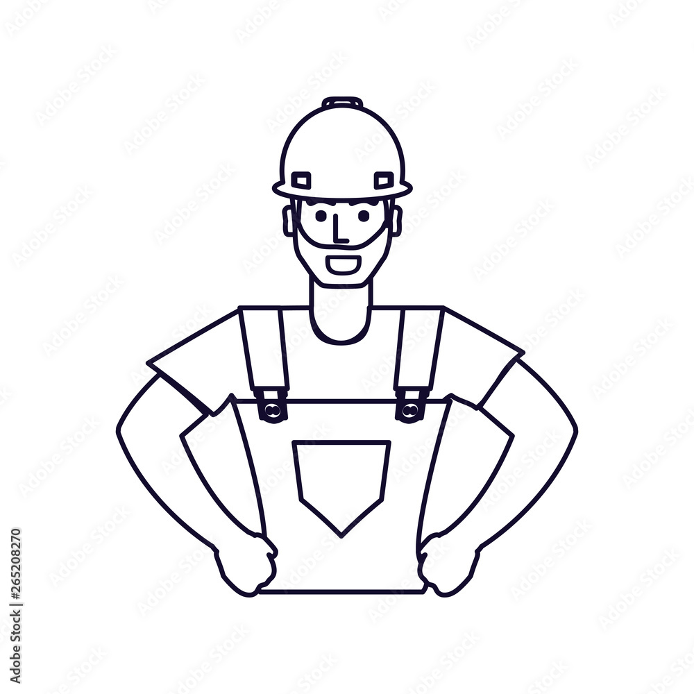 worker construction man avatar character
