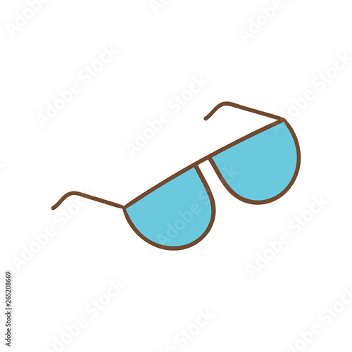 Drawn icon of a colorful bright cocktail in a glass