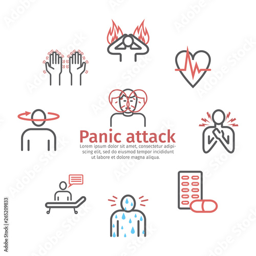 Panic disorder banner. Vector sign for web graphics