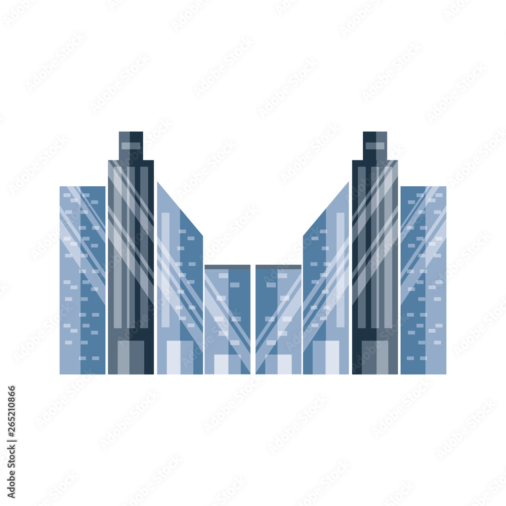 cityscape buildings isolated icon