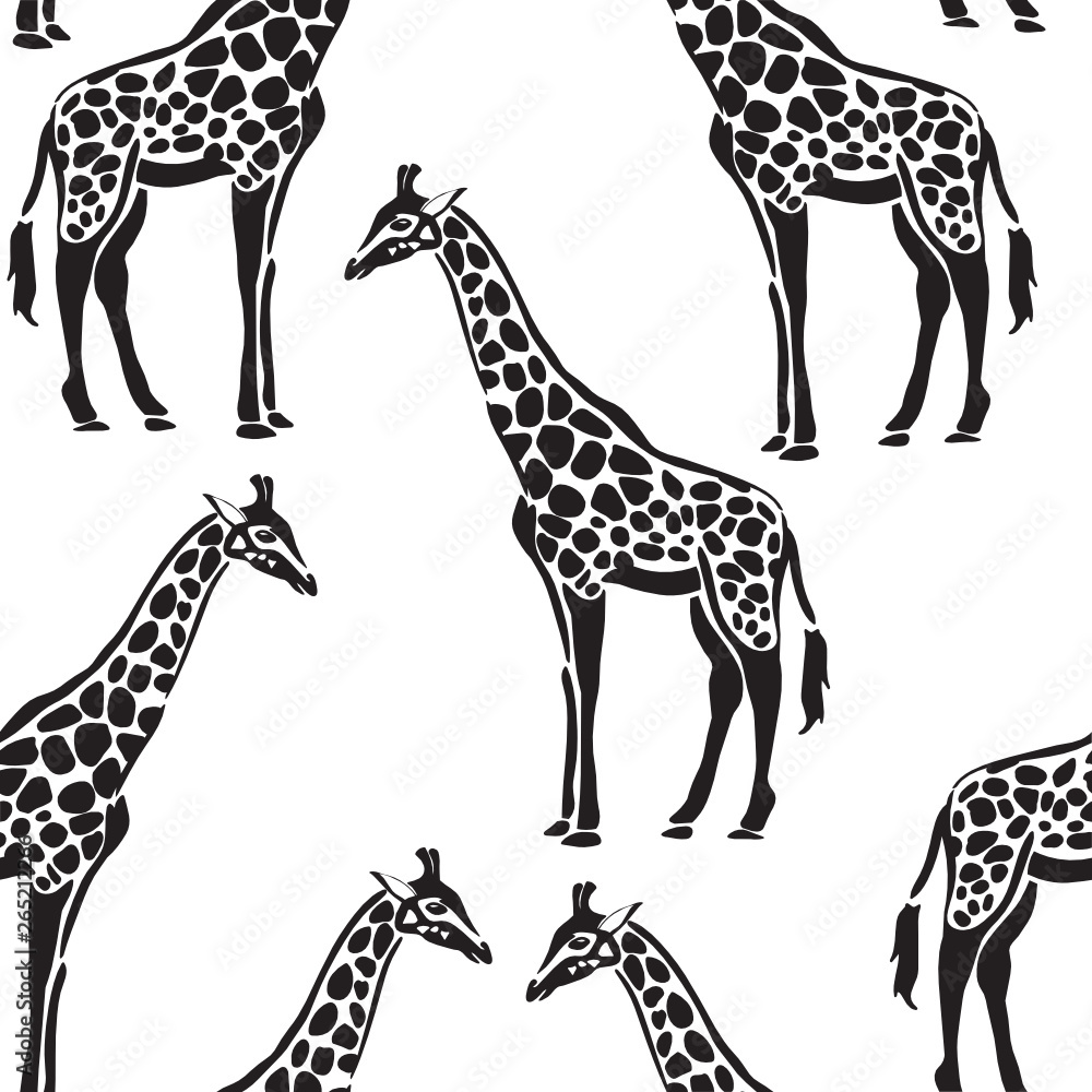 Obraz premium vector illustration of giraffe