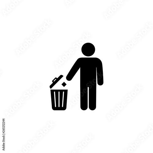 Trash icon isolated on a white background. Vector illustration
