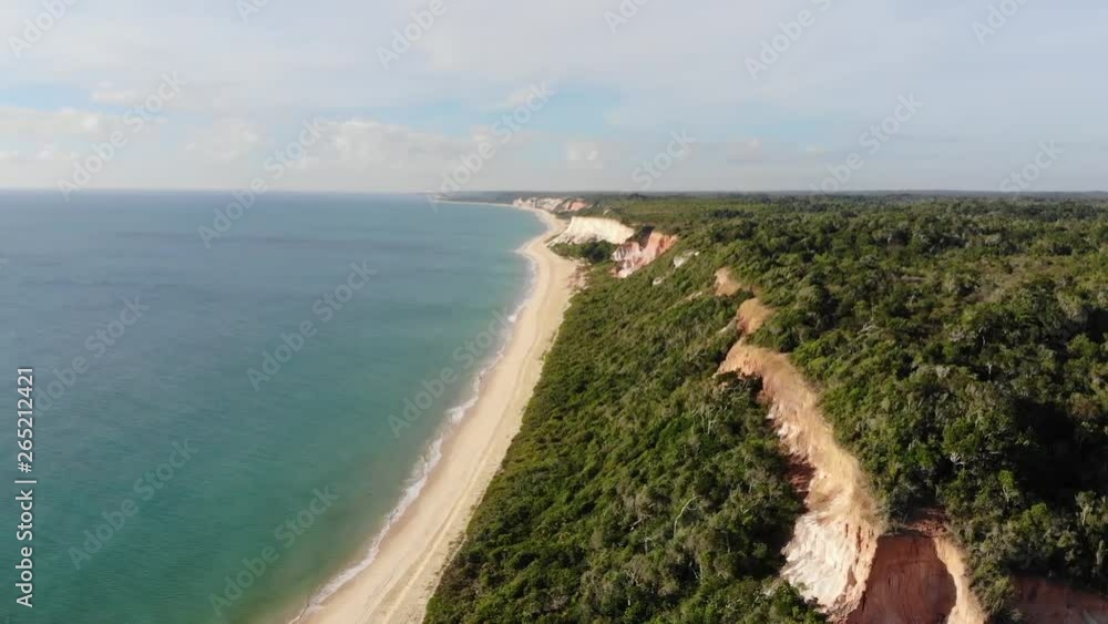 Arraial d'Ajuda, Brazil - February/ 26/ 2019 - View of the beach Arraial d'Ajuda, Brazil - February/ 26/ 2019 - View of the beach
