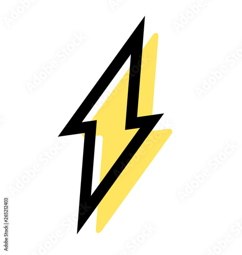 Lightning icon isolated on ...