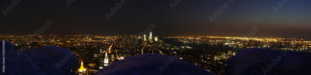 skyline new york city at night