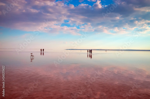 Fototapeta Naklejka Na Ścianę i Meble -  Beautiful Salt Lake Tuz Golu in Turkey. One of the largest salt lakes in the world.