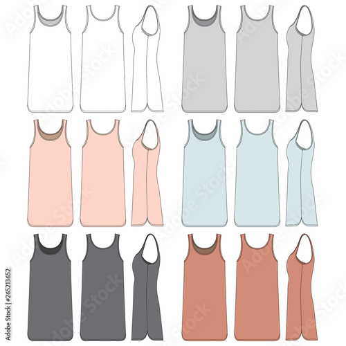 Vector templates set of Women's Sleepwear