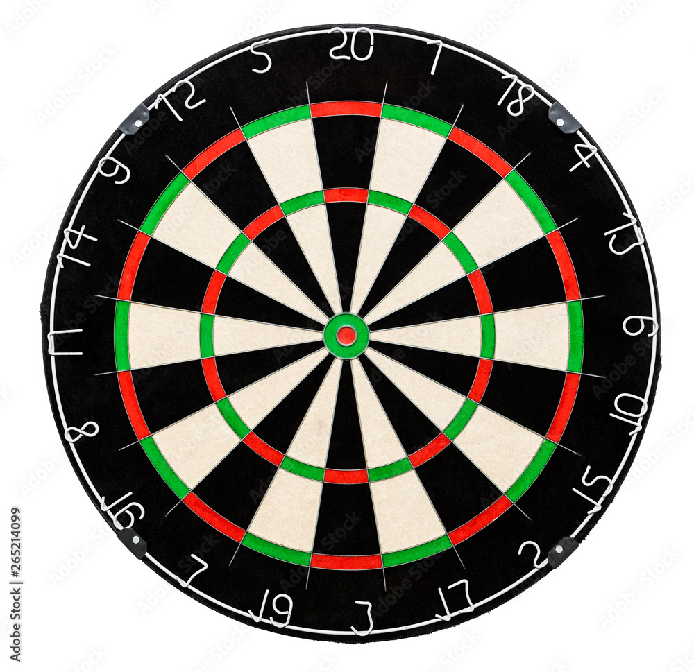 Dart board isolated, including clipping path Dart board isolated, including clipping path