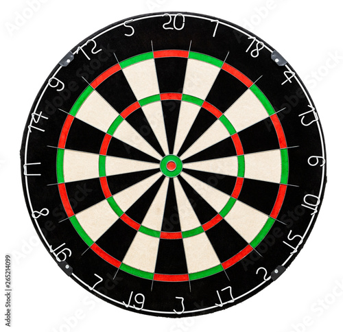 Dart board isolated, including clipping path