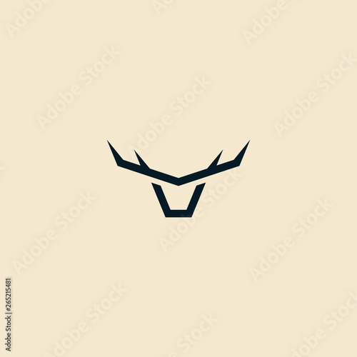 Abstract Animal Alaska Elk and horn modern logo design inspiration custom logo design