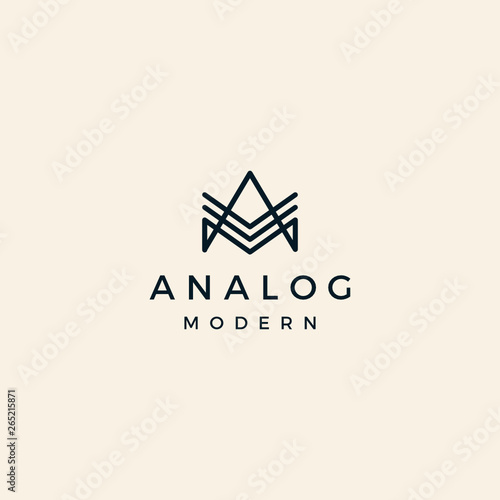Initial Letter AM typography logo design inspiration with modern line art style custom logo design