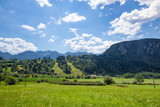 Beautiful Pastures of Triglav National Park, Julian Alps, Slovenia 