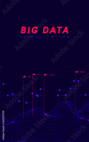 Big data visualization. Information wave technology.