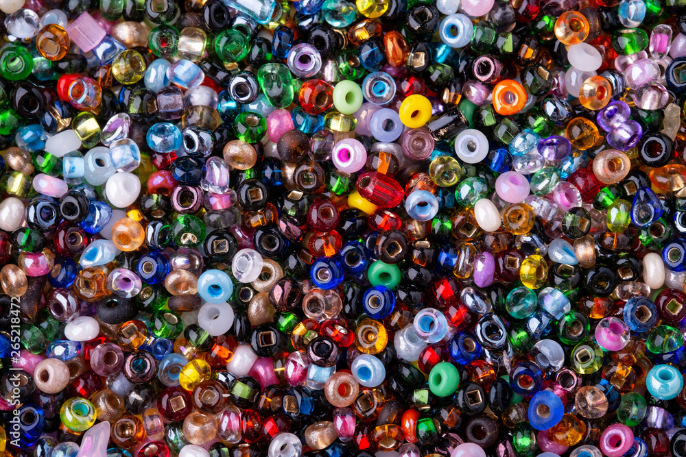 Multicolor beads gems texture