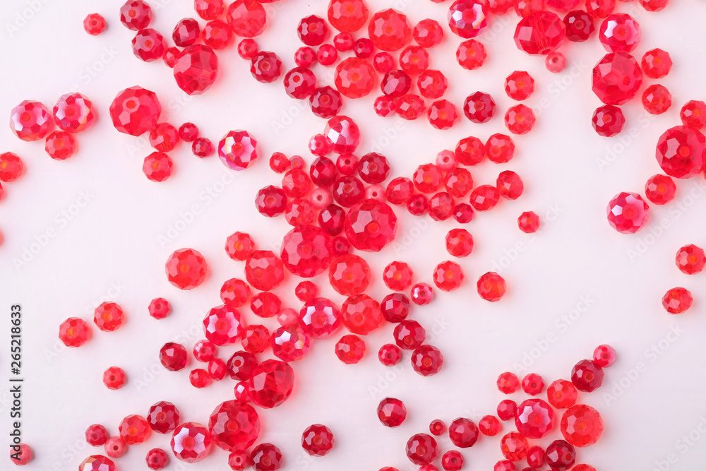 Jewelry gems beads red color Jewelry gems beads red color