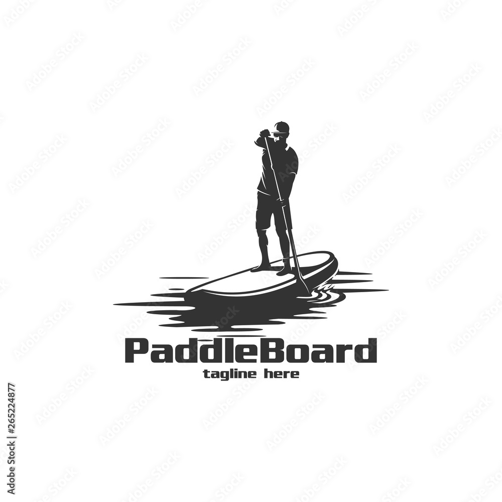  paddle board silhouette logo