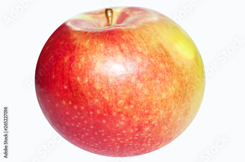 Red apple on white background.Fresh red apple isolated on white. With clipping path