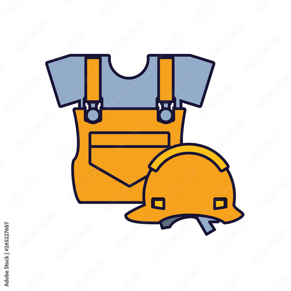 overall uniform construction with helmet security overall uniform construction with helmet security
