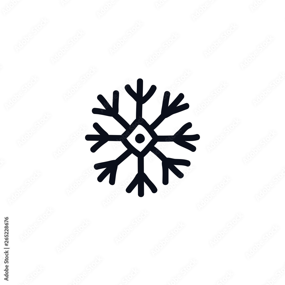 snowflake doodle icon