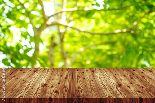 Perspective empty wooden table top with white background. Including clipping path for product display montage or design layout.