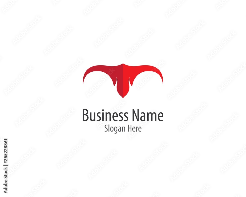 Obraz premium Bull logo template vector icon