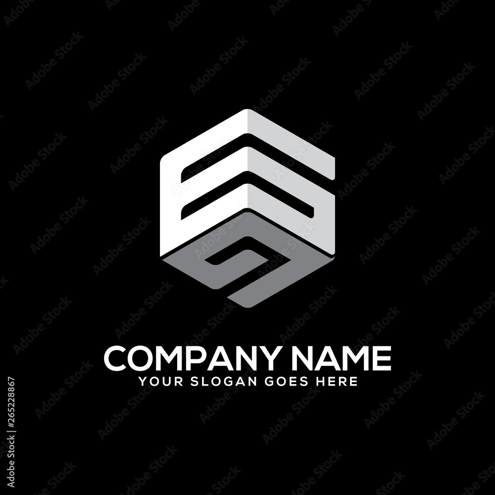 GG initial logo name, hexagon vector letter design GG initial logo name, hexagon vector letter design