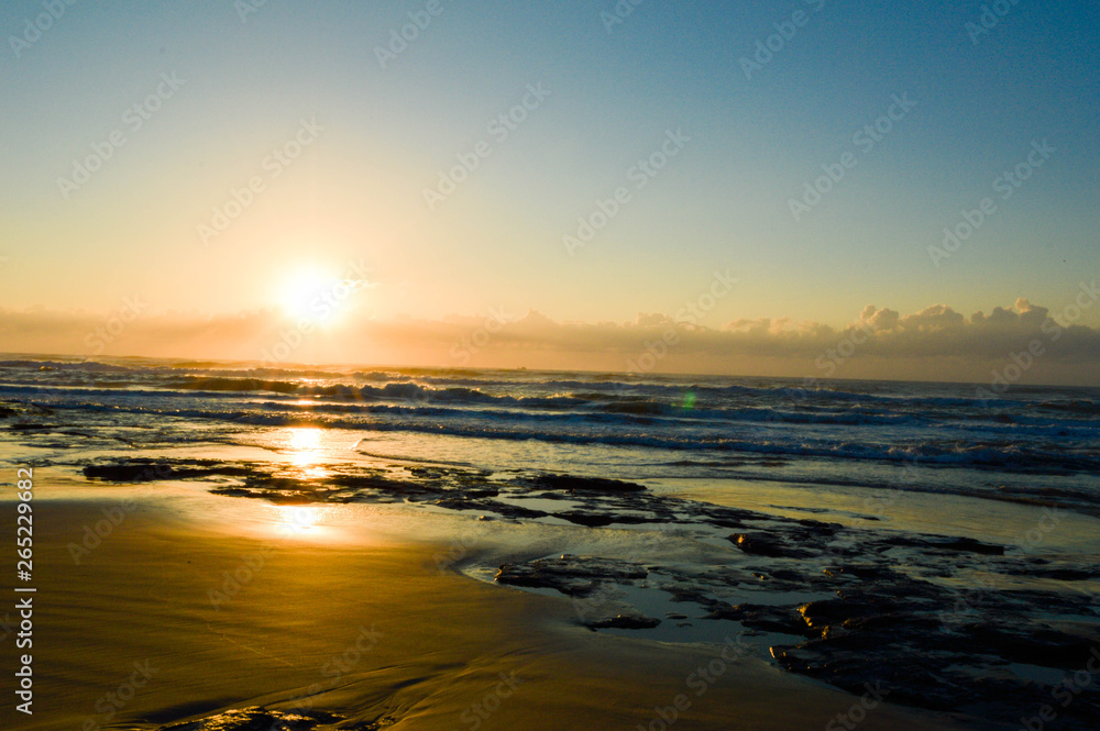  The sun rises on Torres beach, Brazil. 1