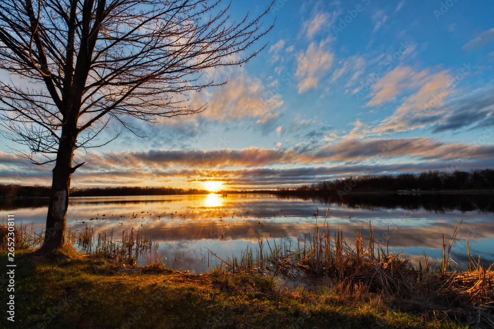 Sunset over Lake at Wounded Tree