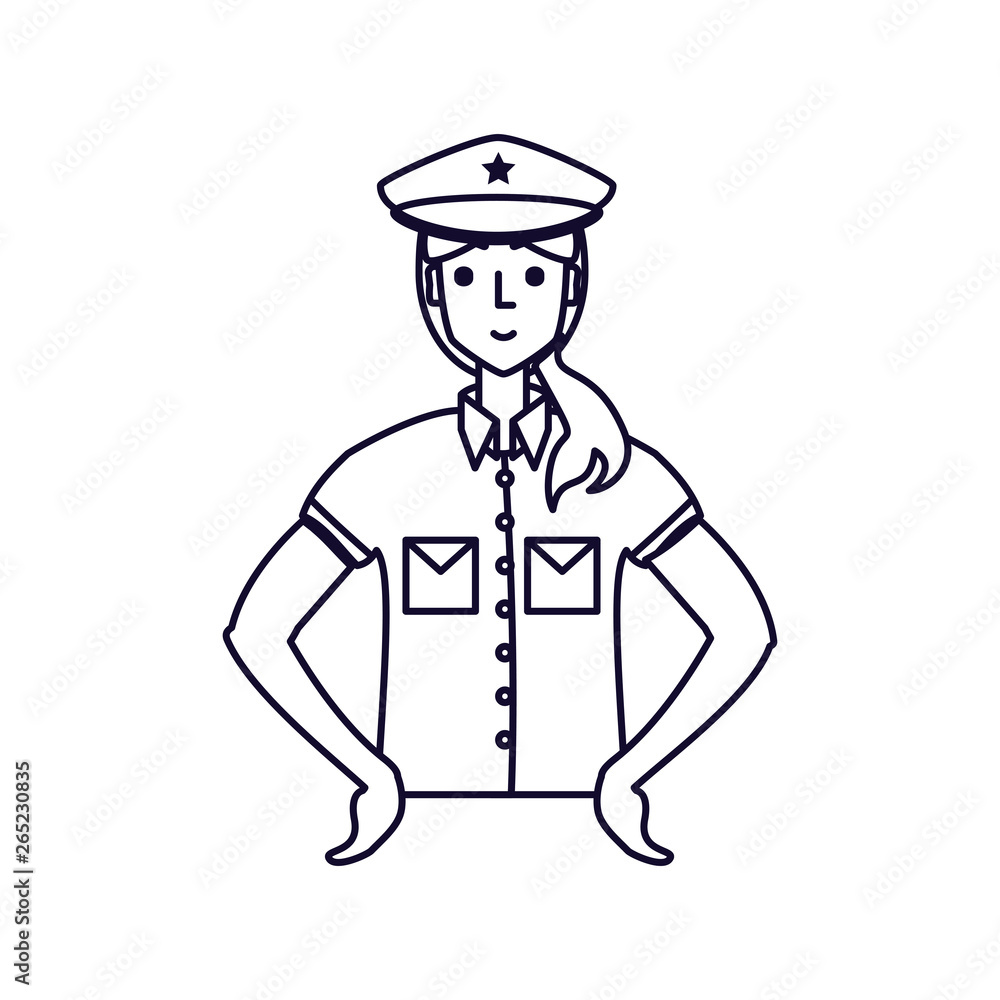 police officer female avatar character police officer female avatar character