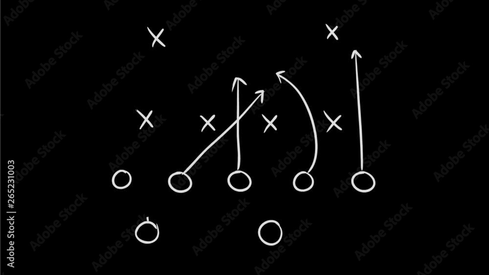 2d Animation motion graphics drawing of an American football game plan 2d Animation motion graphics drawing of an American football game plan