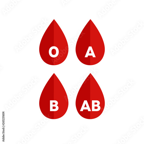 blood types vector icon