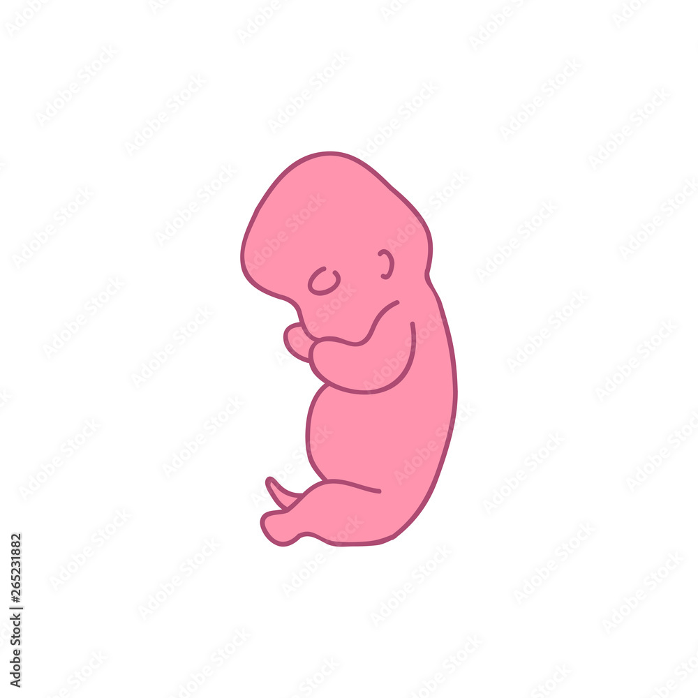 fetus 4 month doodle icon fetus 4 month doodle icon