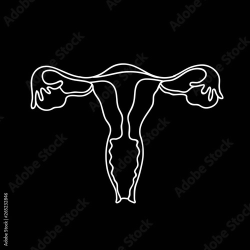 uterus doodle icon