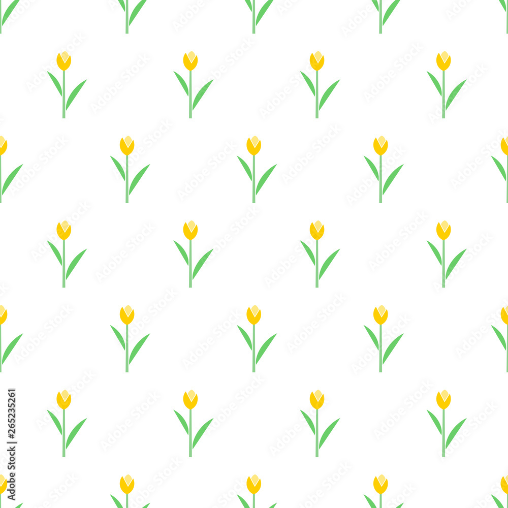 Simple yellow tulip background design Simple yellow tulip background design