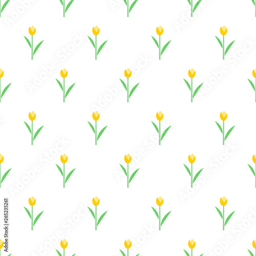 Simple yellow tulip background design