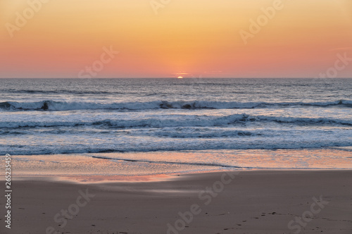 Beautiful Sunset in Areias Brancas beach in Lourinha  Portugal
