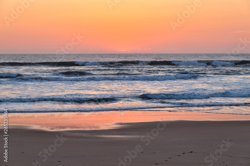 Beautiful Sunset in Areias Brancas beach in Lourinha  Portugal