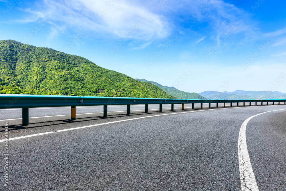New highway road and beautiful mountain natural landscape New highway road and beautiful mountain natural landscape