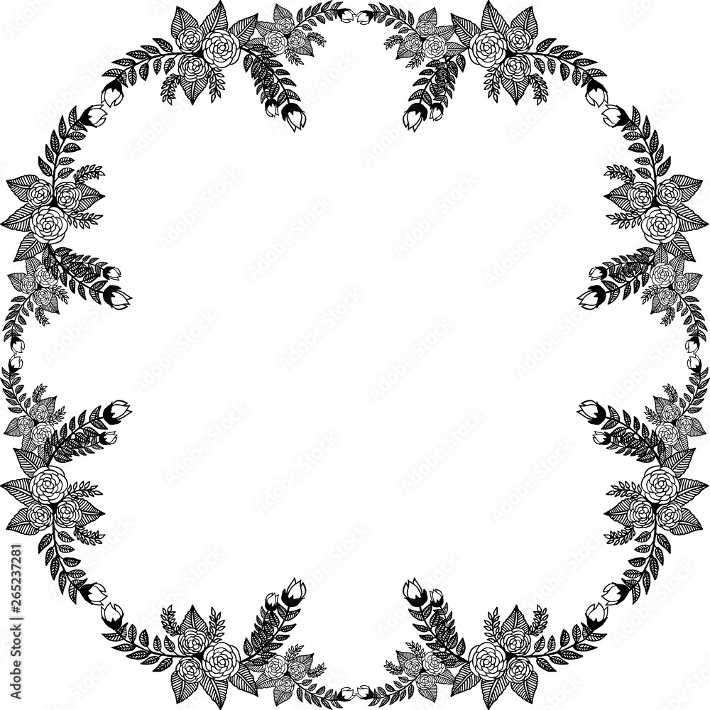 Obraz premium Vector illustration decoration pattern for floral frame