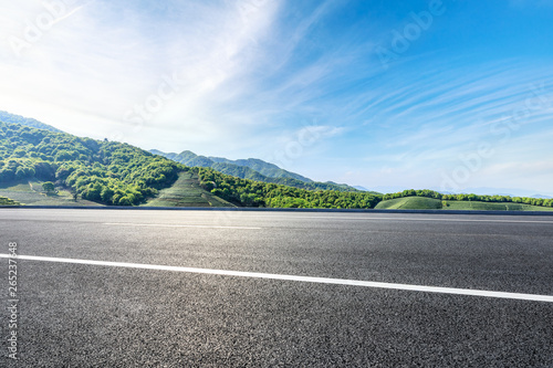 New highway road and beautiful mountain natural landscape