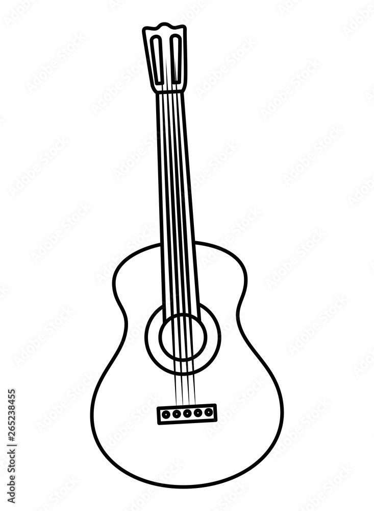 Fototapeta premium guitar musical instrument icon