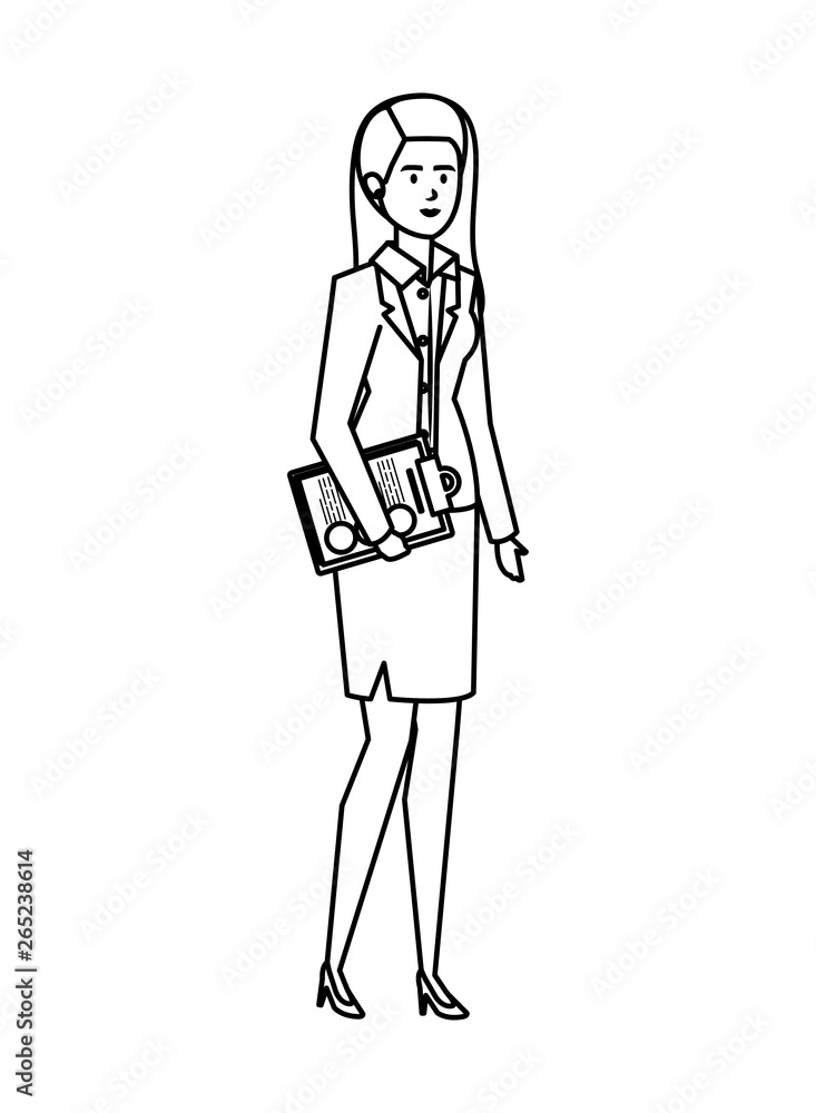 elegant businesswoman with documents elegant businesswoman with documents