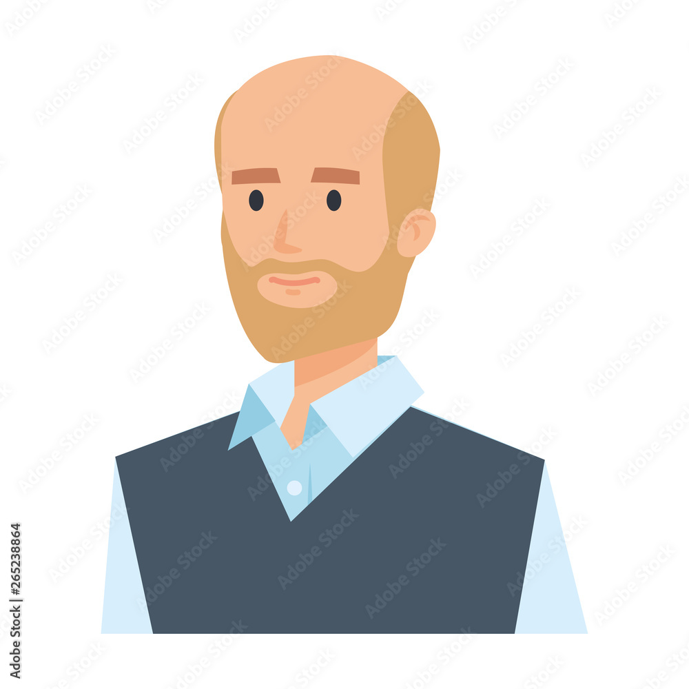 elegant businessman avatar character